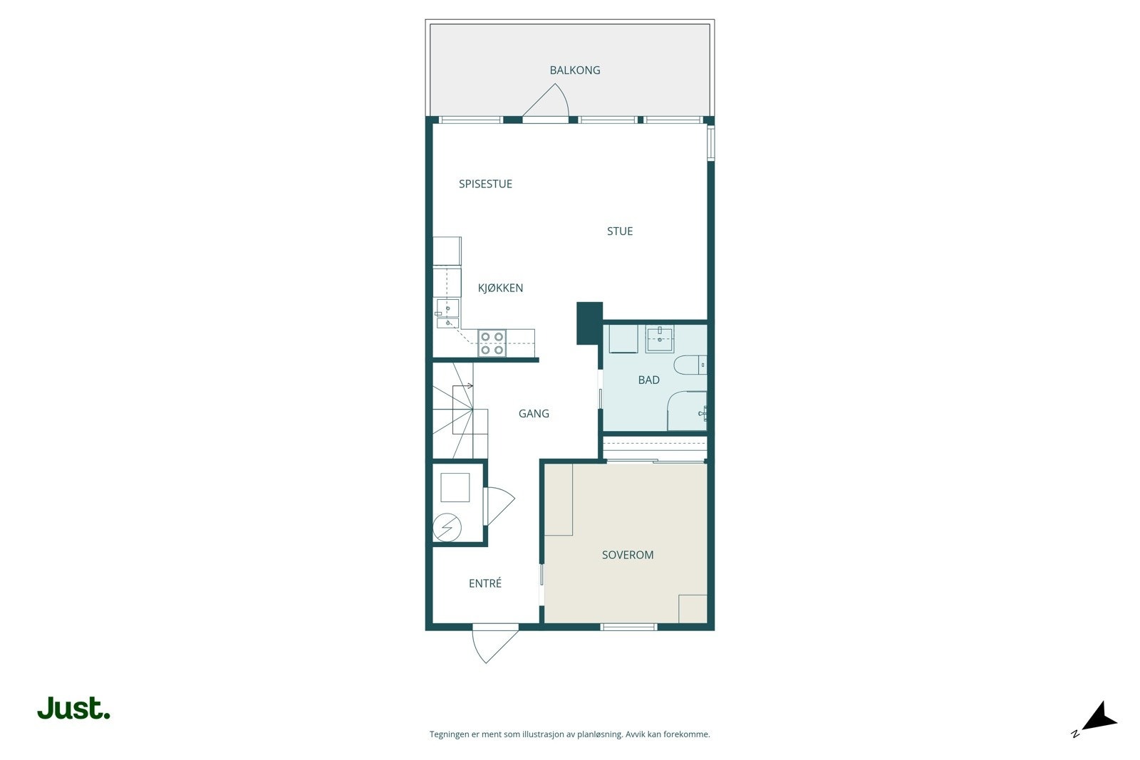 Planskisse hovedetasje.