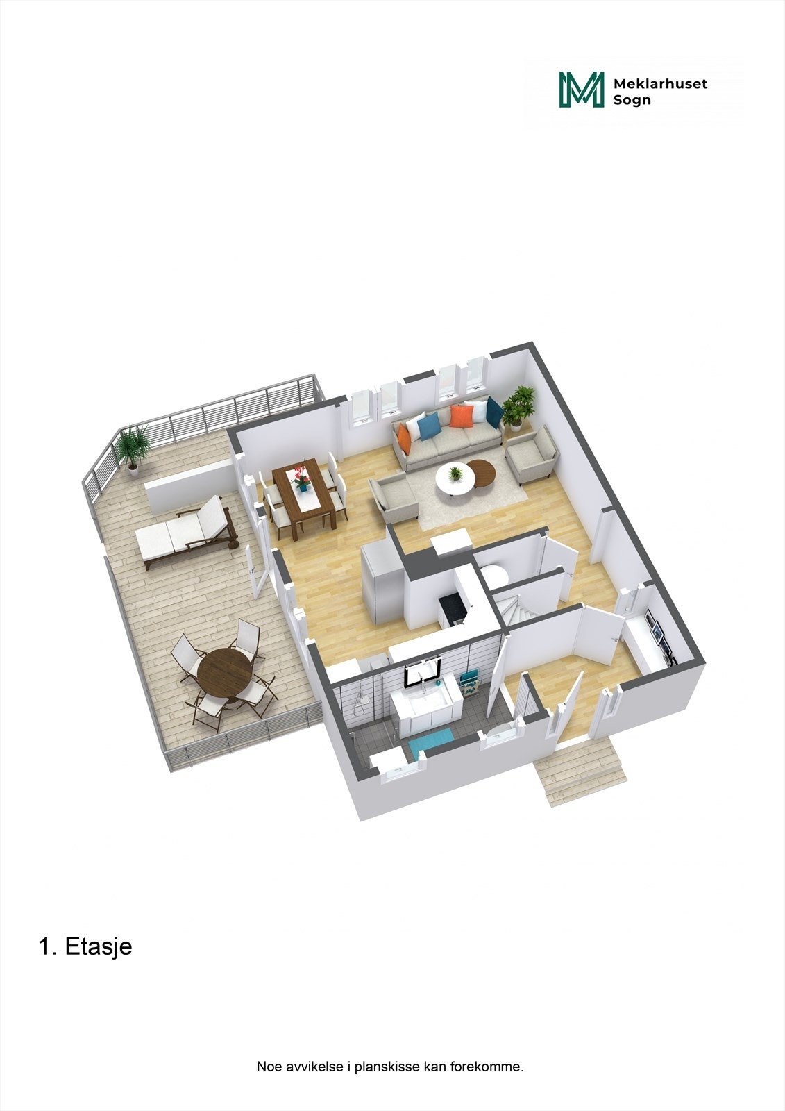 Plantegning 3D. Galleribilde