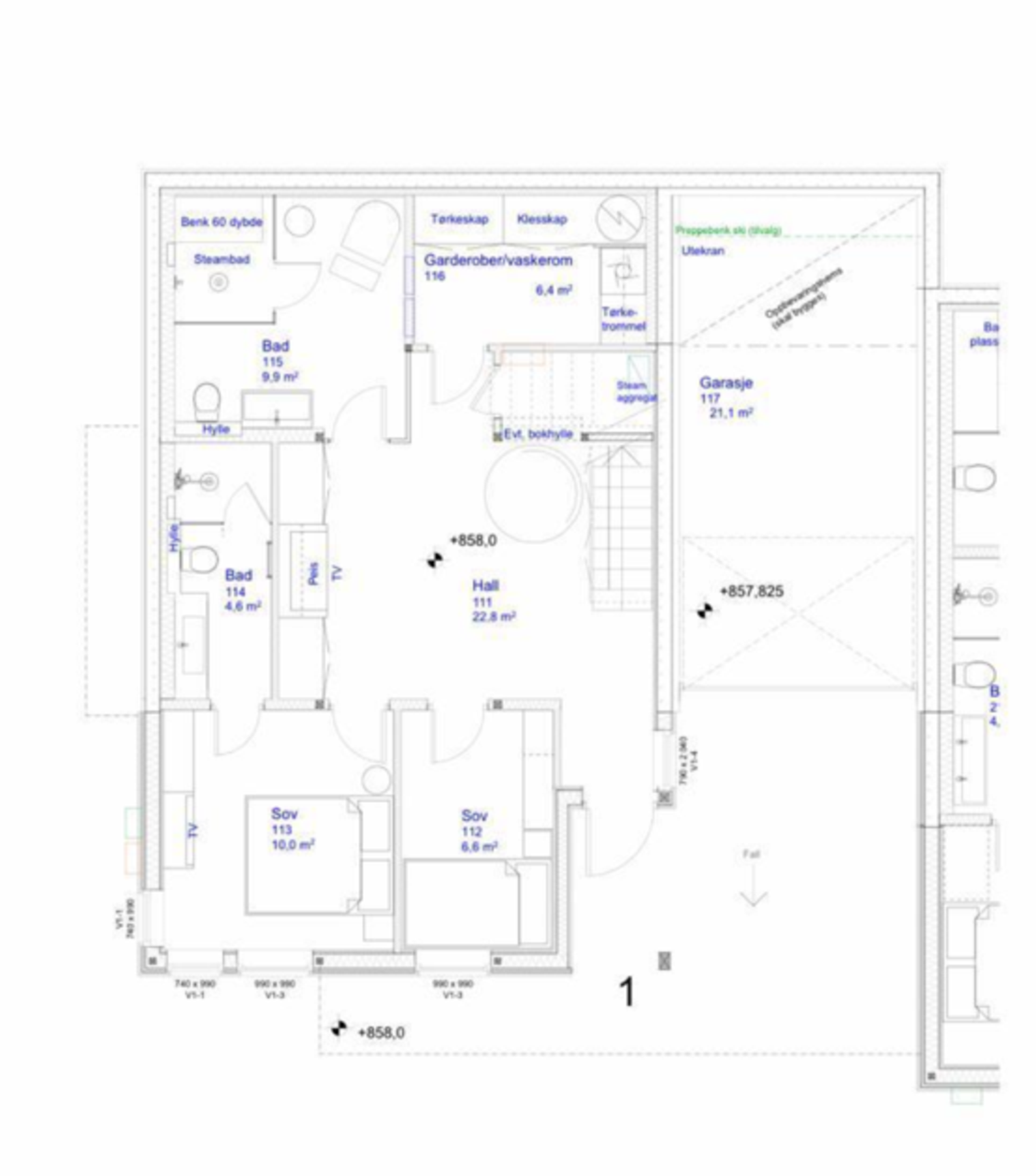 Plantegning 1. etg Galleribilde