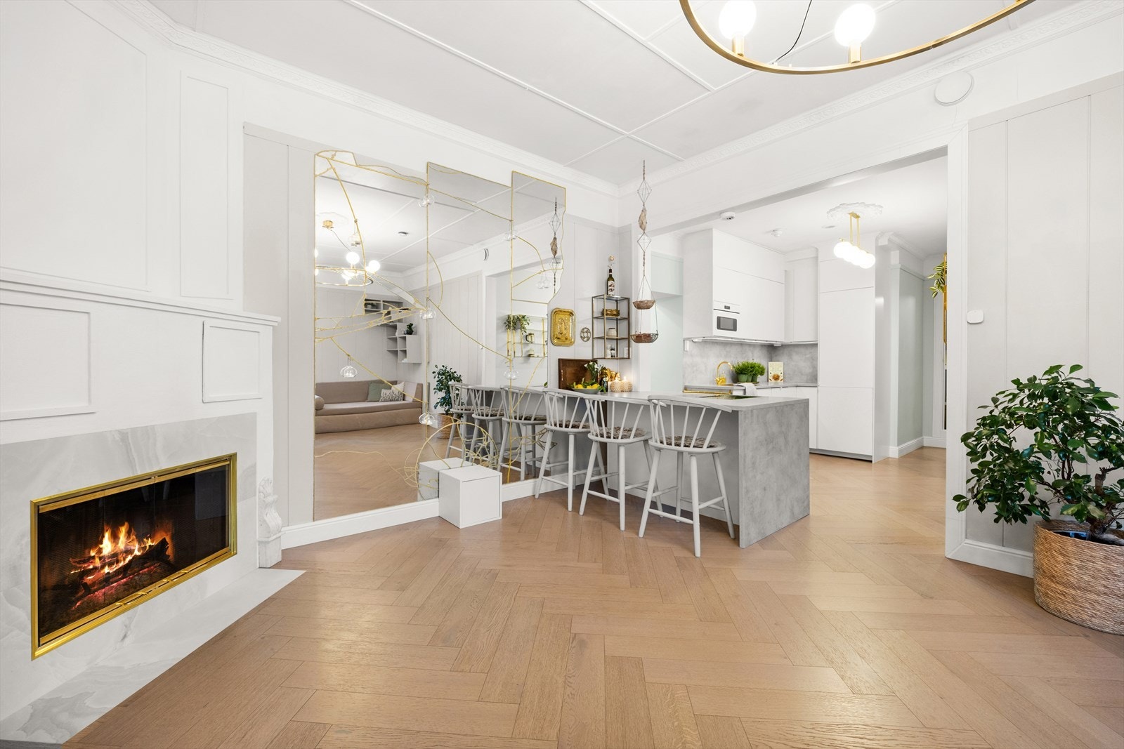 Åpen løsning til kjøkken Galleribilde