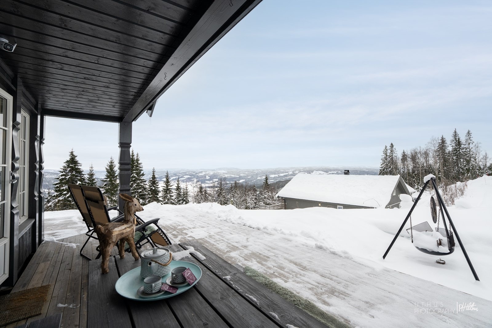 Utsikt over vakre naturomgivelser Galleribilde