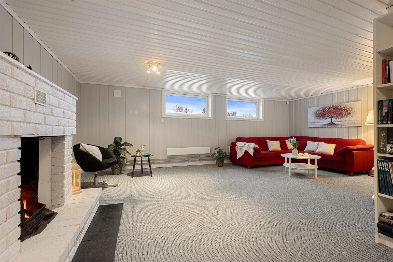 Kjellerstuen er et fleksibelt rom med mange bruksmuligheter. Galleribilde