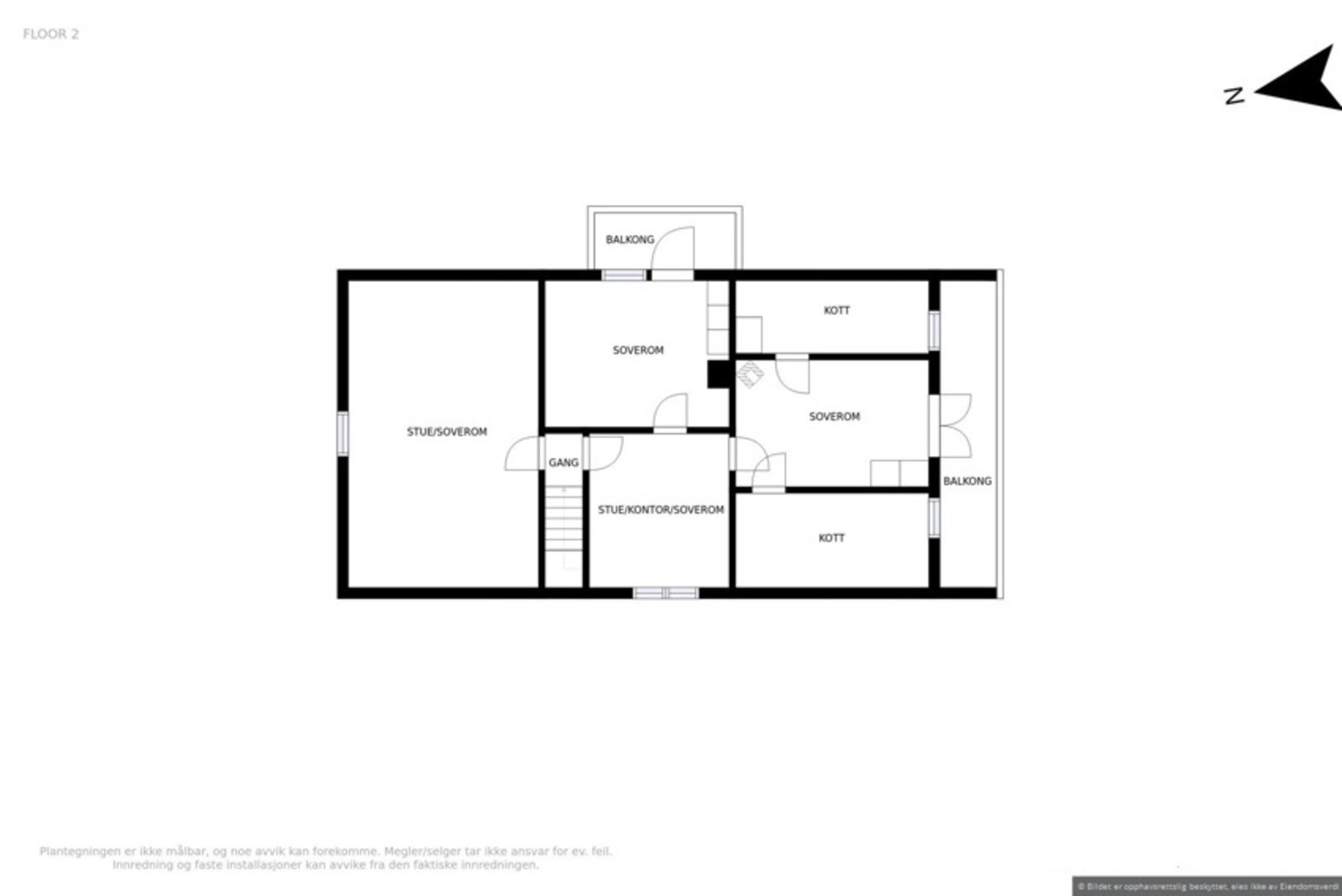 Planskisse 2. etasje Galleribilde