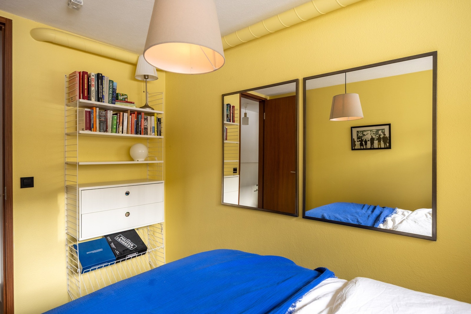 Boligens tredje soverom er i dag innredet som treningsrom. Galleribilde