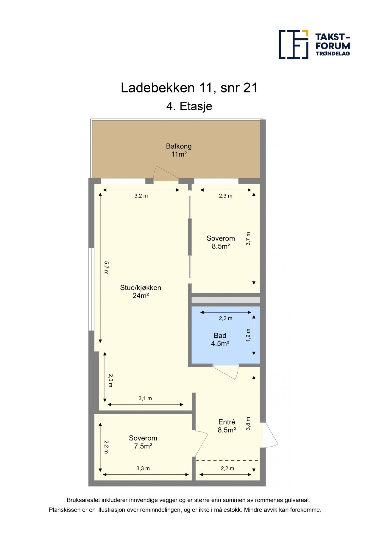 Plantegning 4.etasje. Galleribilde