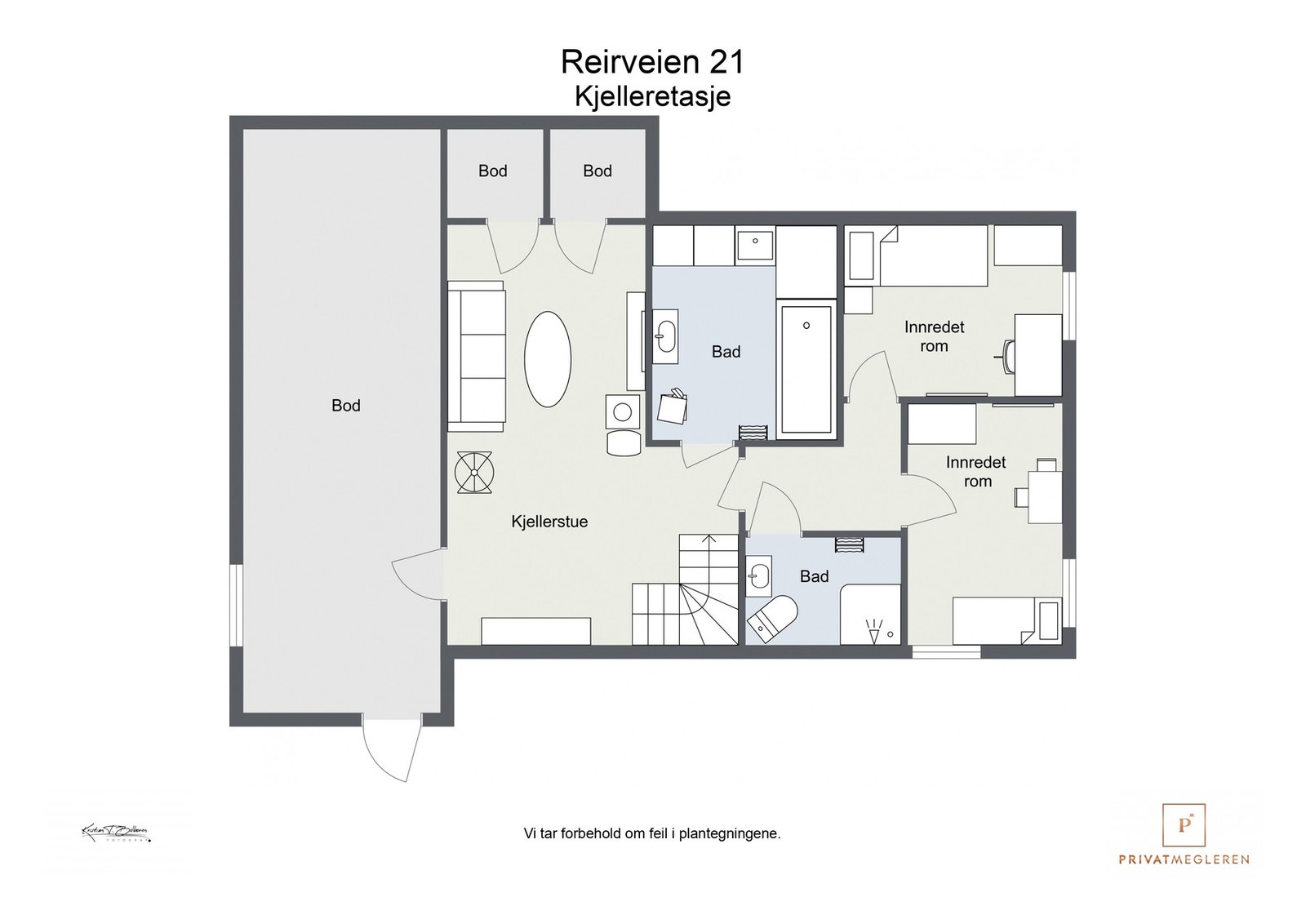 Plantegning kjelleretasje Galleribilde