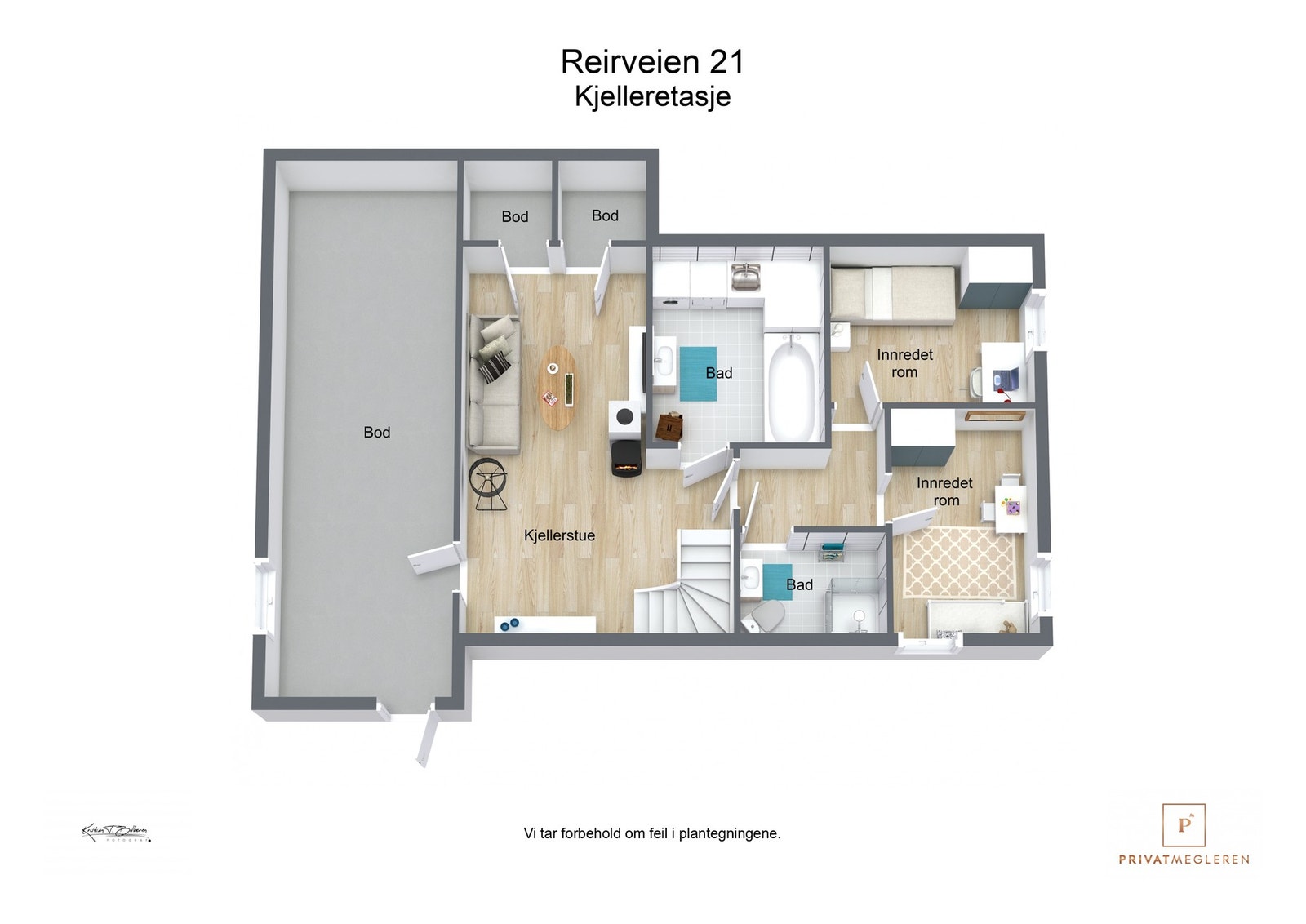 Plantegning kjelleretasje Galleribilde