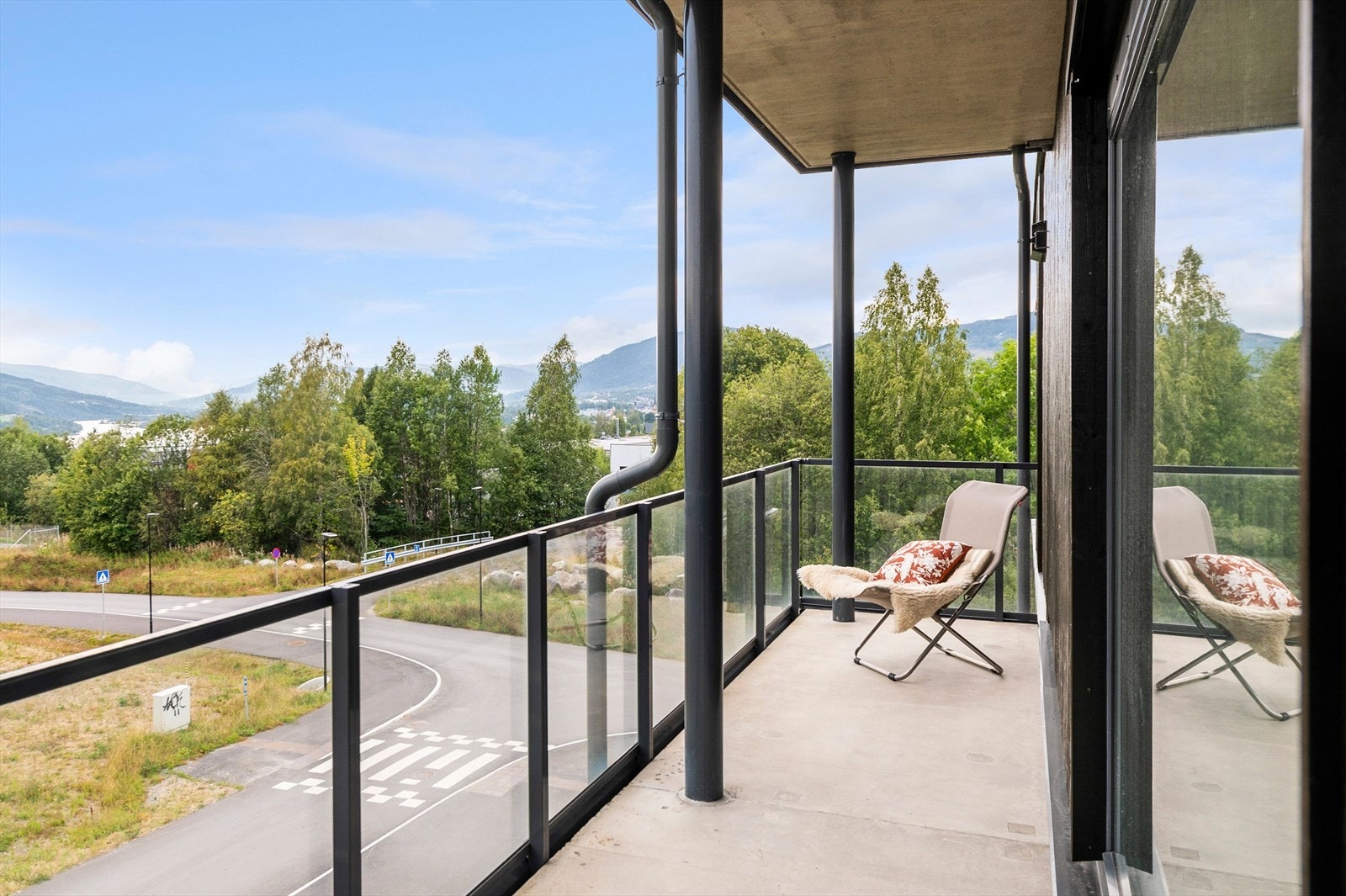 Utsikt fra balkongen Galleribilde