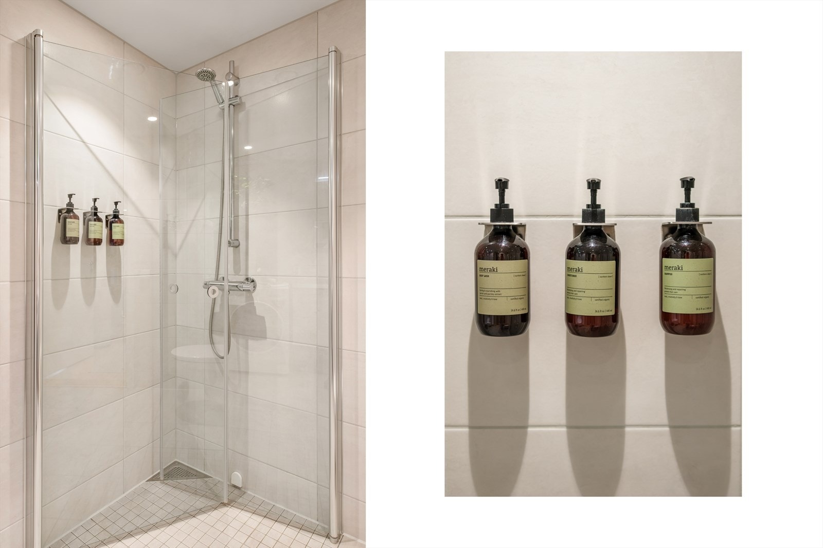 - Badet lyses pent opp av spotter i himling - Galleribilde