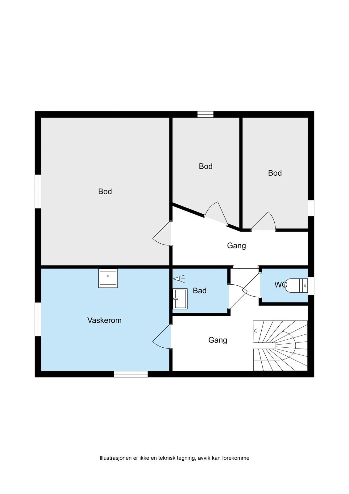 Planskisse Kjeller Galleribilde