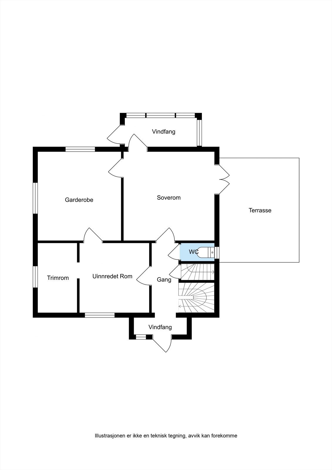 Plantegning 1. etasje Galleribilde