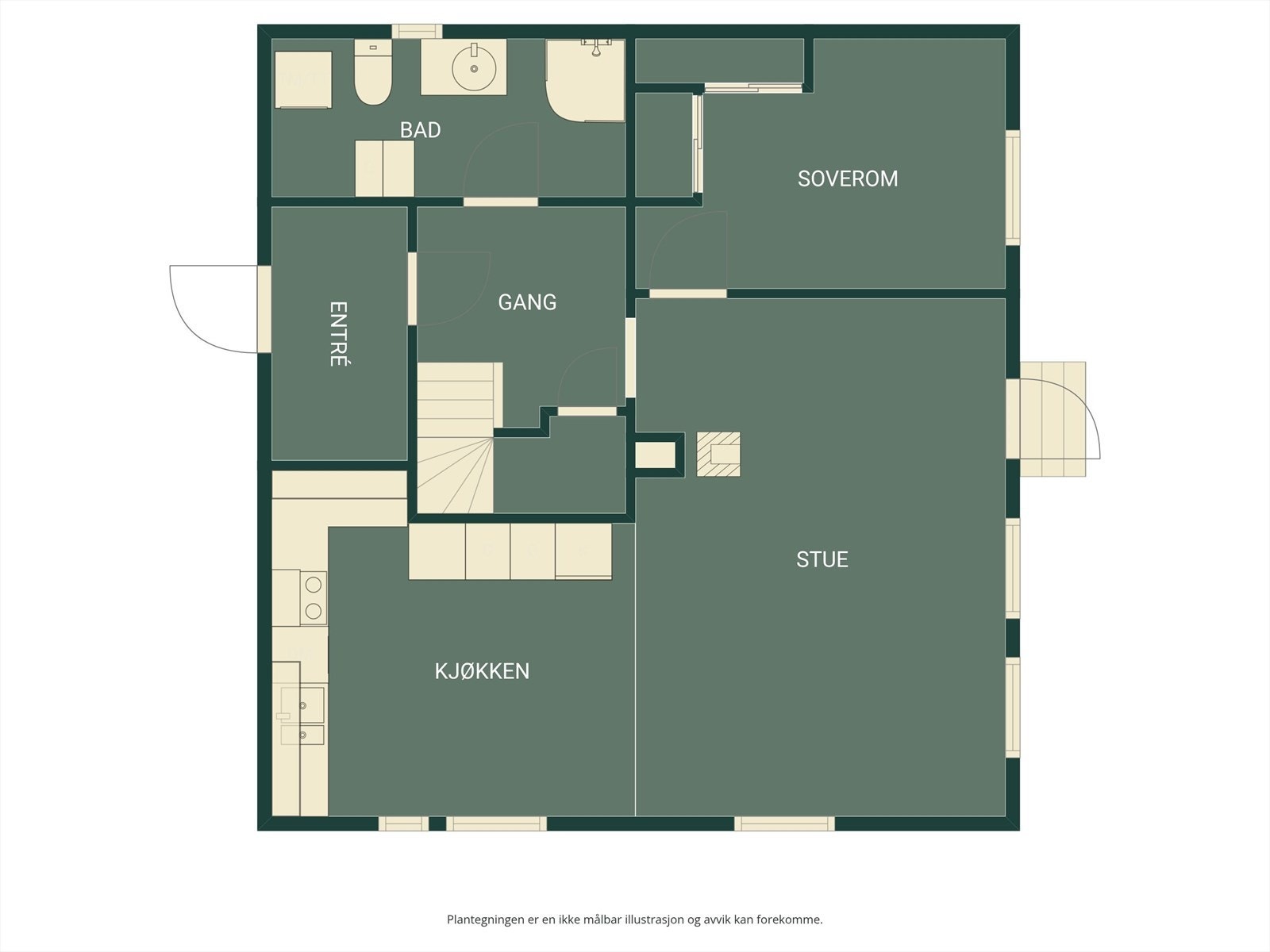 Plantegning 1.etasje Galleribilde