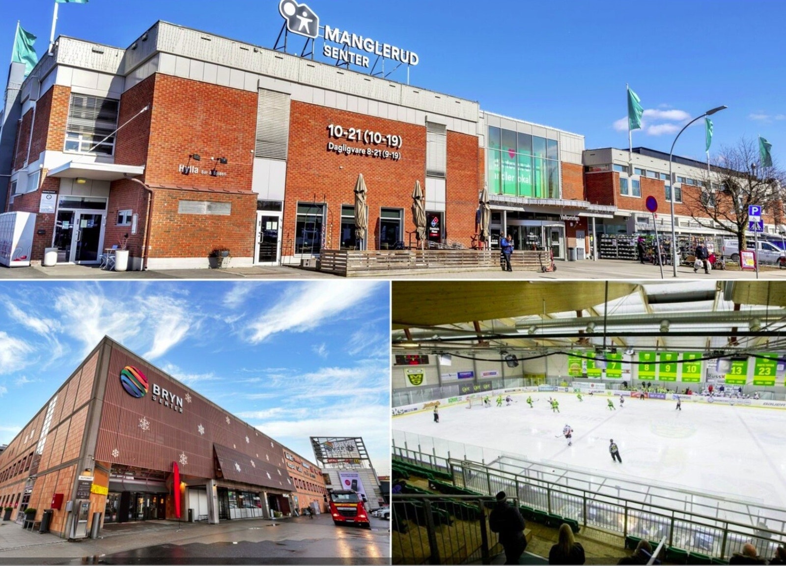 Kort gange til T-bane, buss, tog, Manglerud senter, Bryn senter, matbutikker, treningssentre, idrettsanlegg m.m Galleribilde