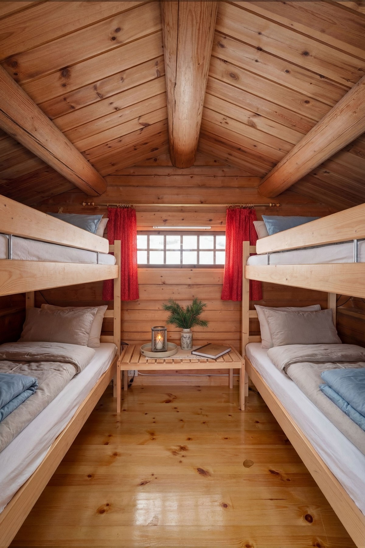 Annekset er i dag innredet med to køyesenger - perfekt for mange gjester. Galleribilde