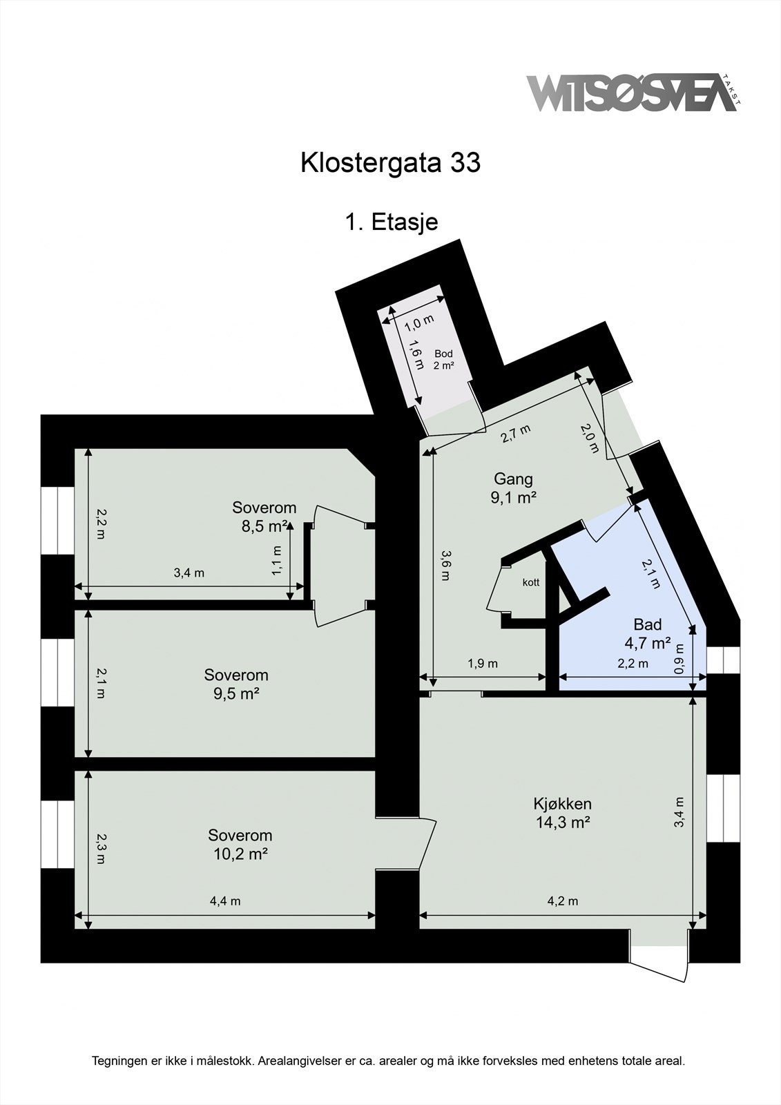 Ta en titt på planskissen og gjør deg kjent med romfordelingen! Galleribilde