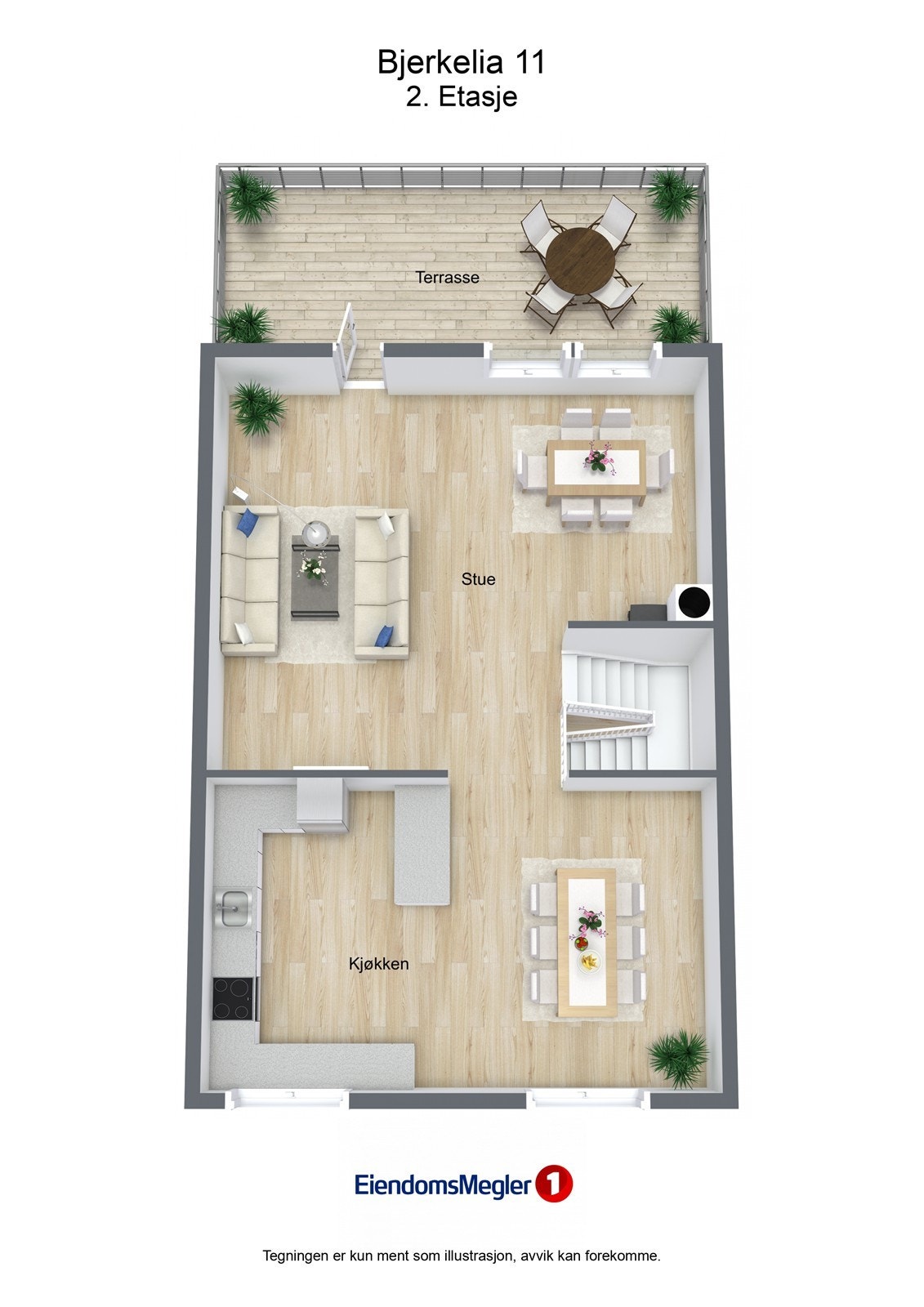 Veiledende plantegning 2. etasje - Ikke målbar Galleribilde