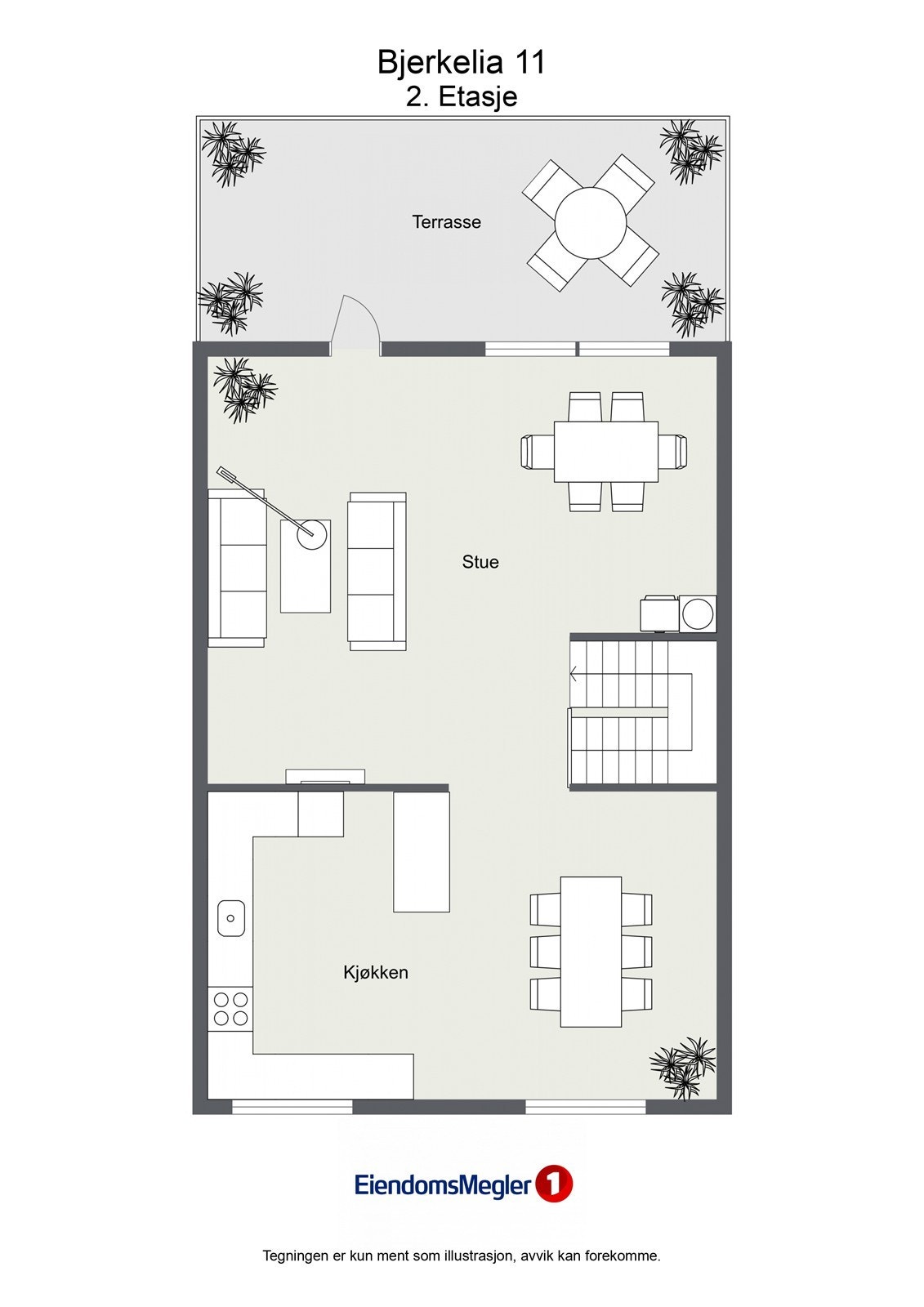 Veiledende plantegning 2. etasje - Ikke målbar Galleribilde