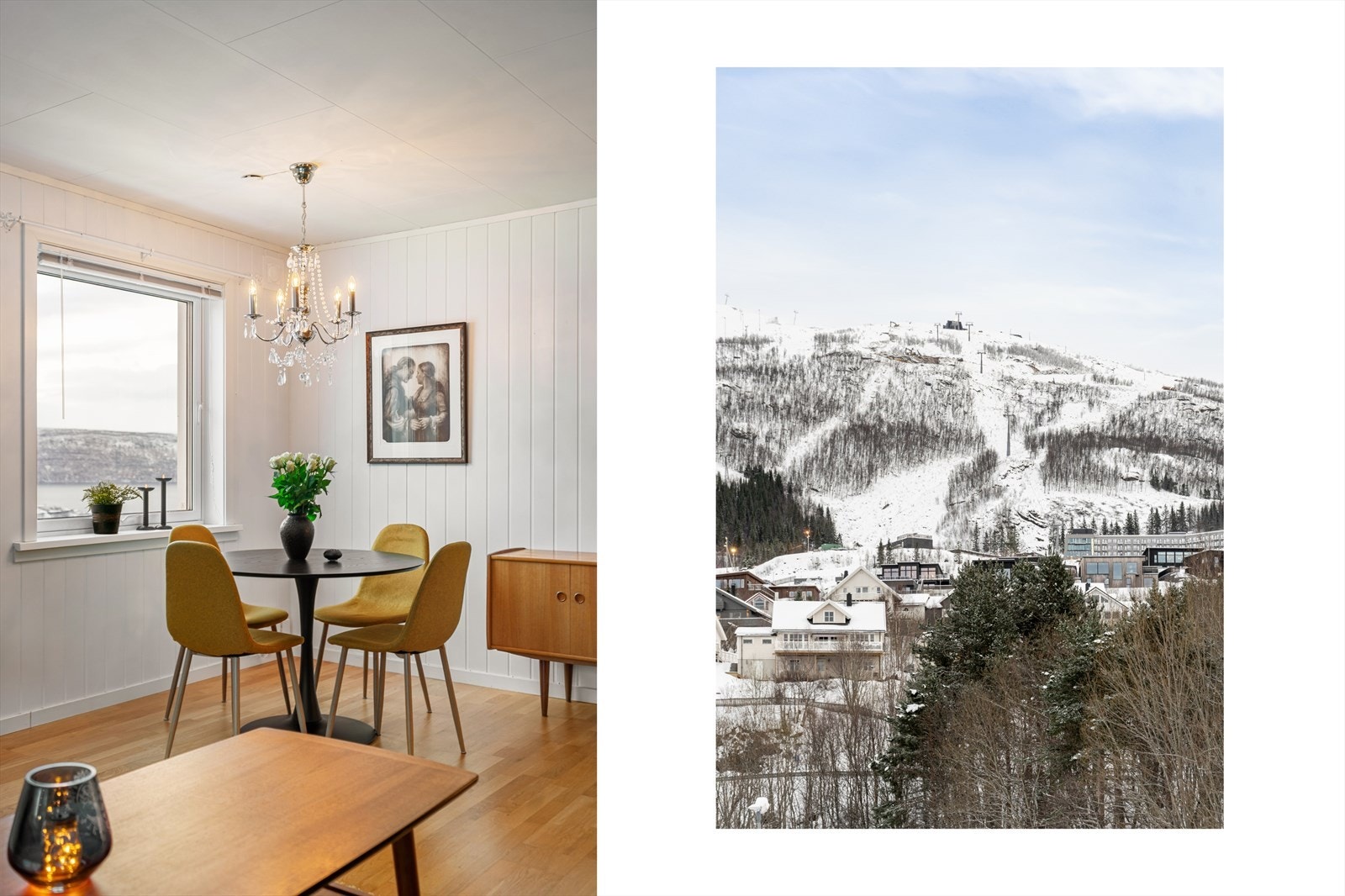 Fra stue kan man nyte den formidable utsikten både mot Narvikfjellet, Ofotfjorden og utover byen Galleribilde