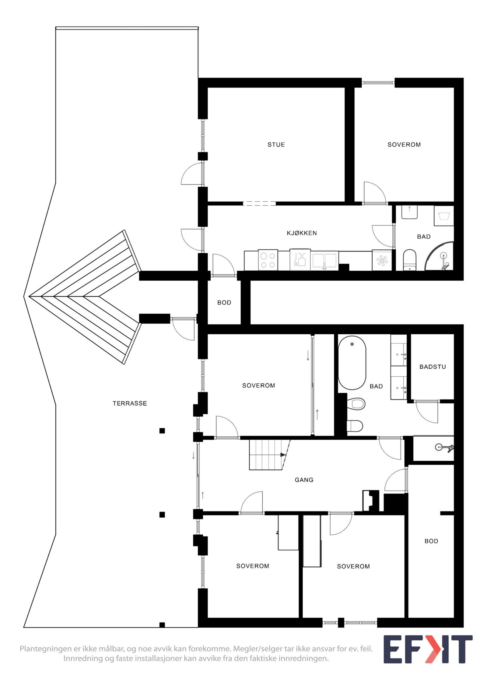 Sokkeletasje bolig og sokkeletasje (leilighet) i garasje. Galleribilde