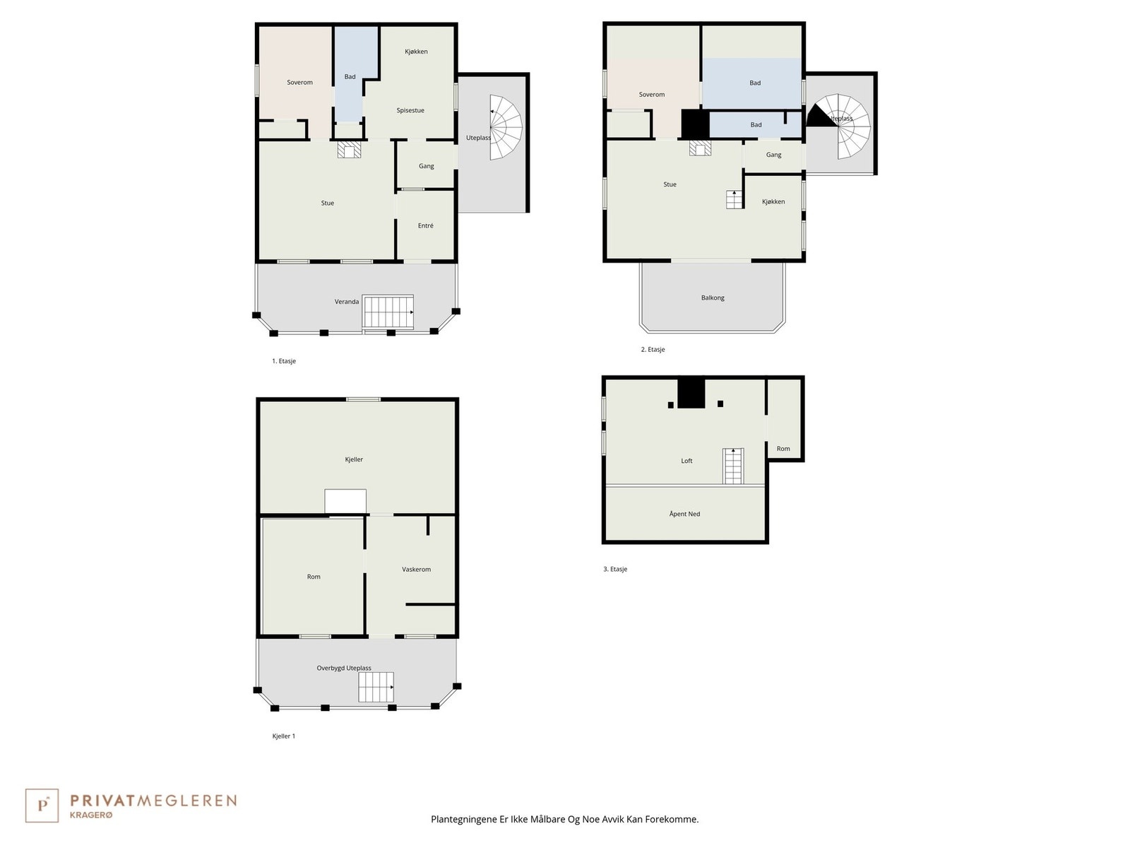Plantegning alle etasjer Galleribilde