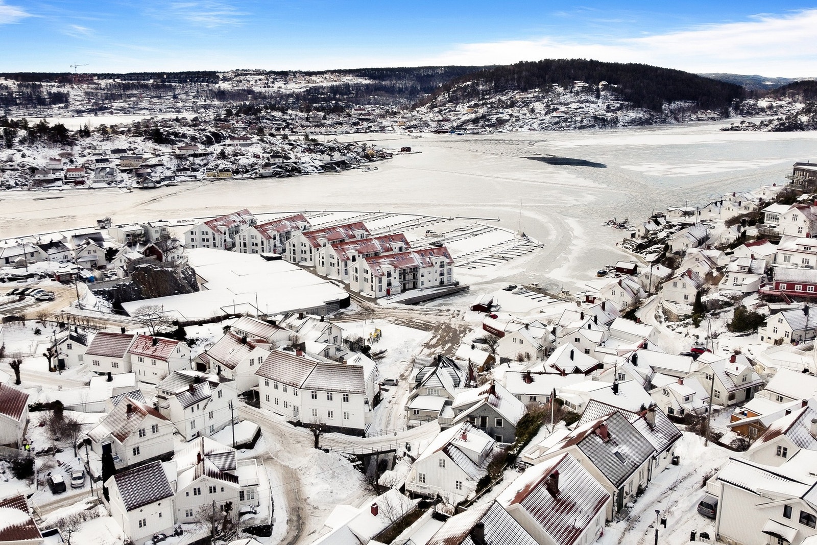 Dronebilder over området Galleribilde