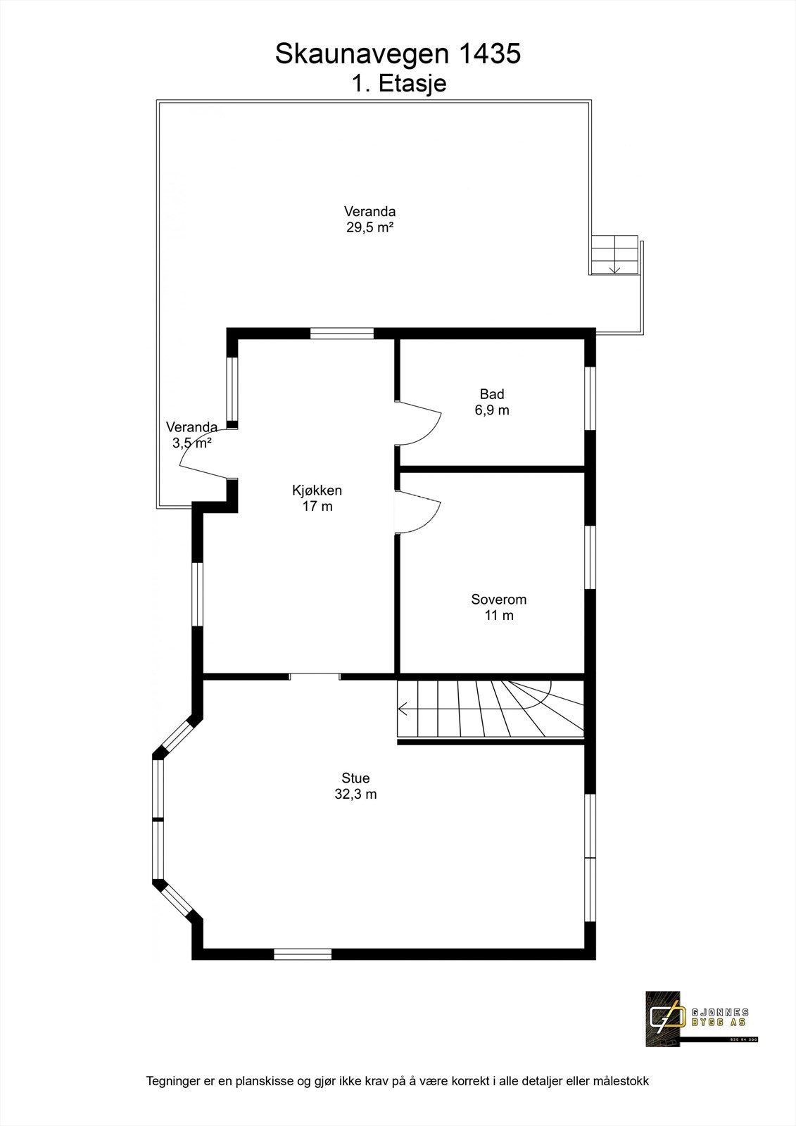 Plantegning 1. etasje Galleribilde