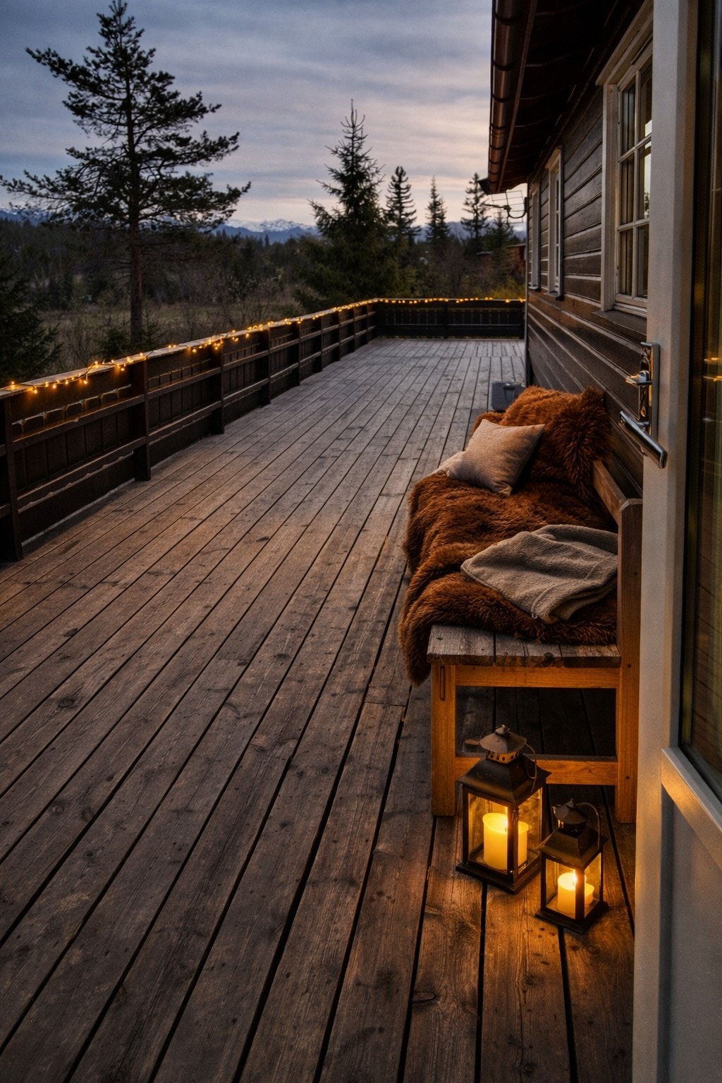 Kveldsstemning på terrassen Galleribilde