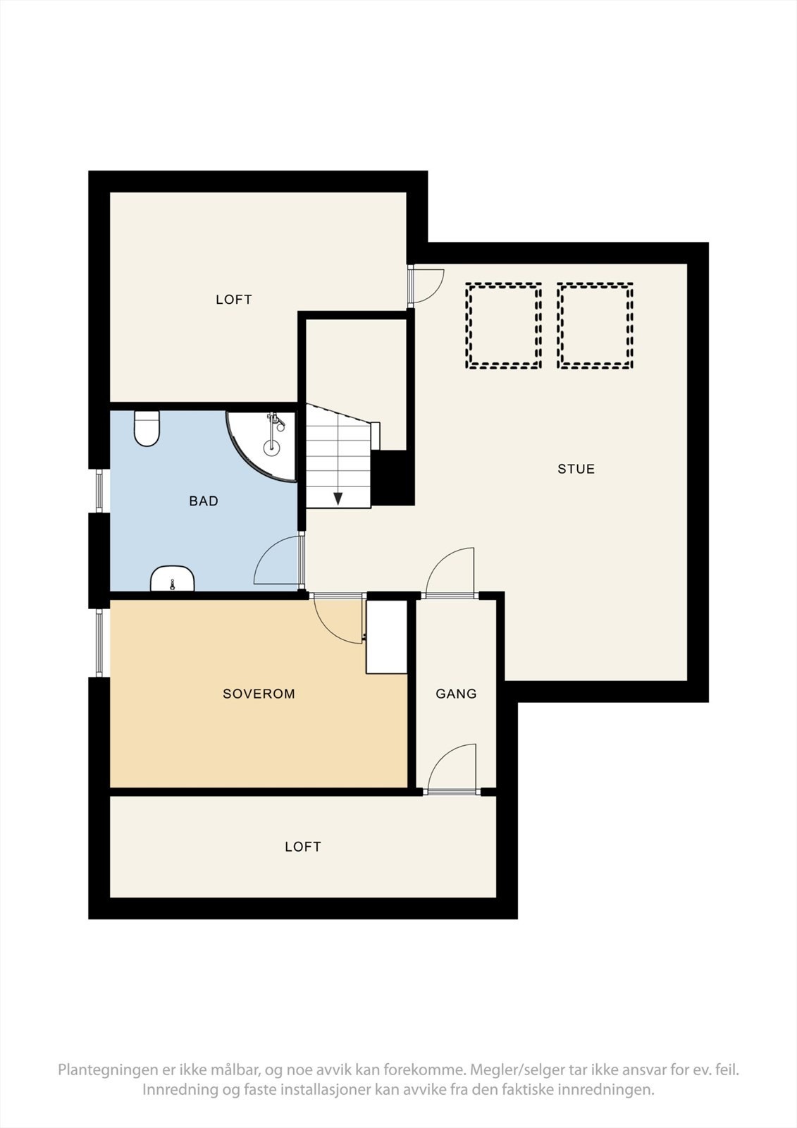 Plantegning loft. Galleribilde