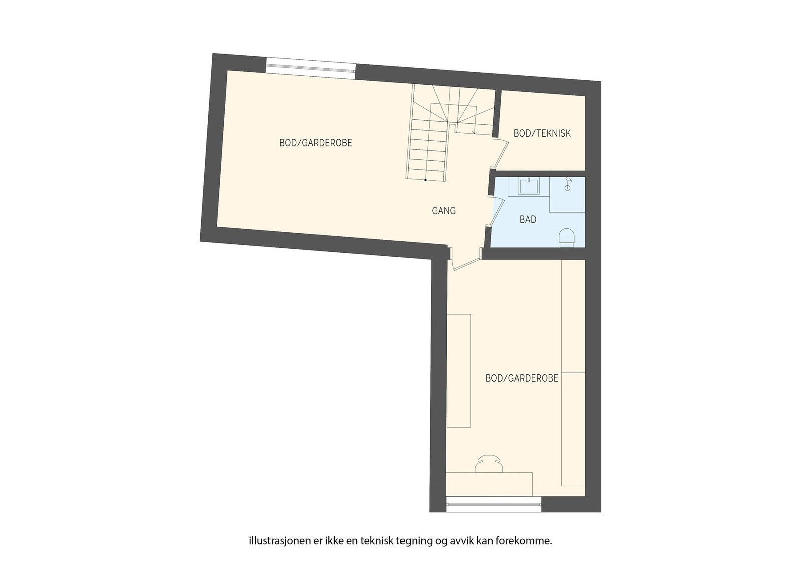 Plantegning u.etasje Galleribilde