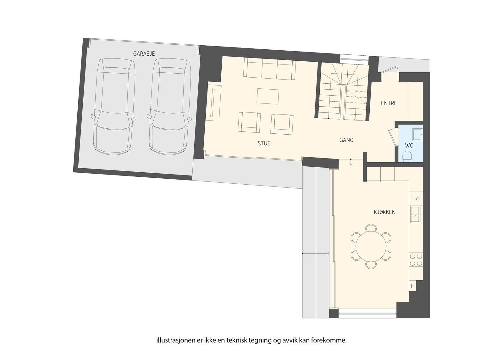 Plantegning 1.etasje Galleribilde
