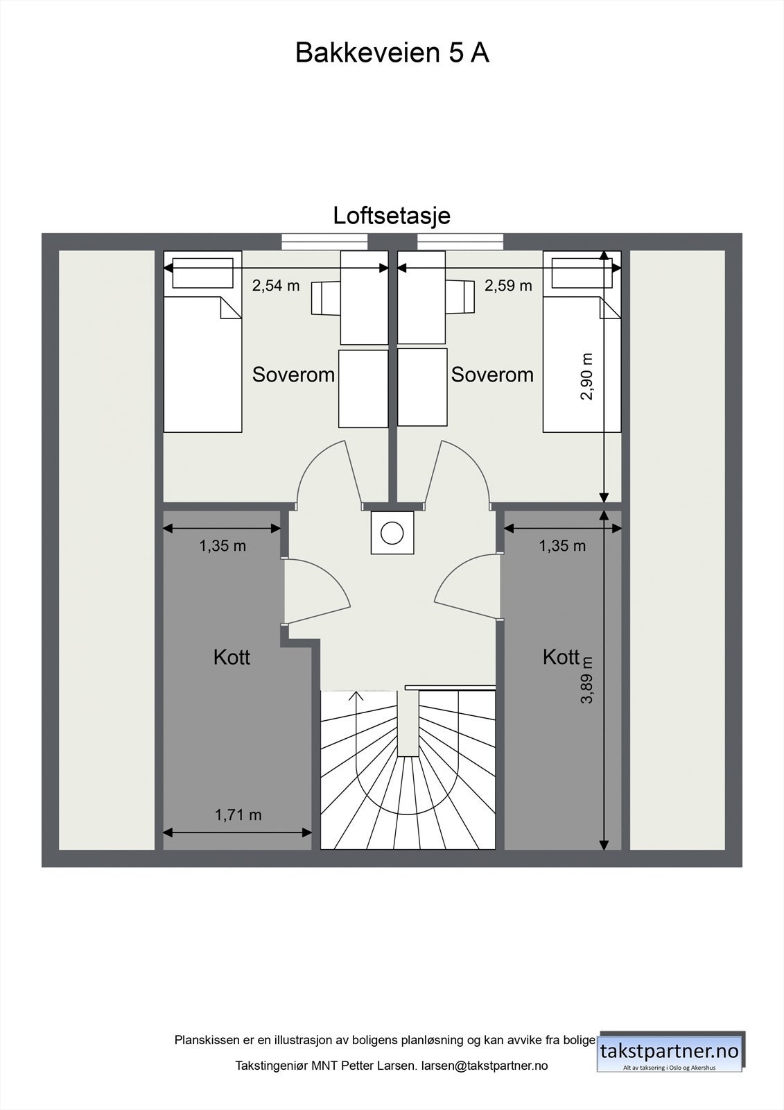 Planskisse loftetasje. Galleribilde