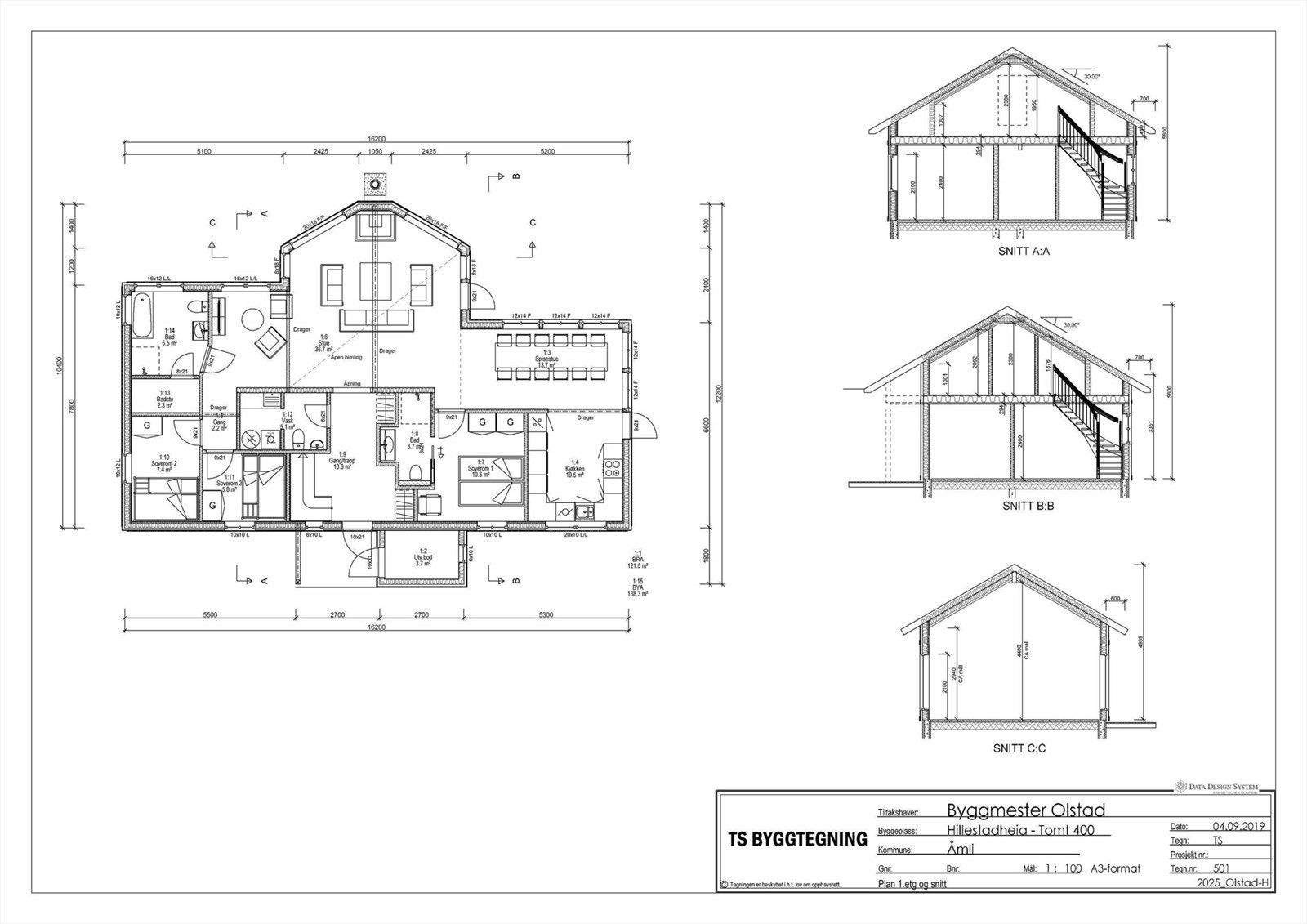 Byggesøknad - Tegninger Galleribilde