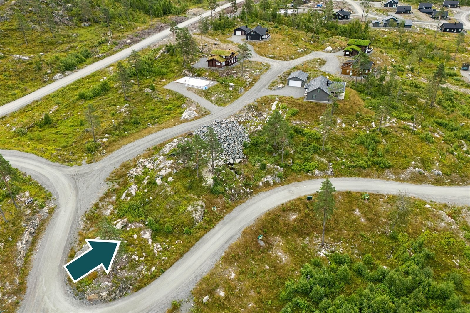 Romslig utsiktstomt på hele 1 199 m2. Galleribilde