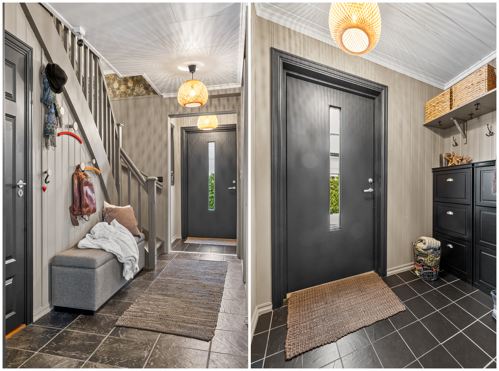 Velkommen inn! Boligen gir et umiddelbart godt førsteinntrykk, med sin egen hjemmekoselige sjarm og sitt eget særpreg. Galleribilde