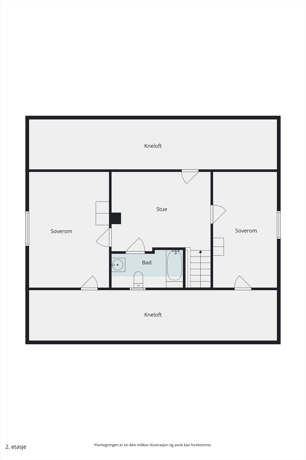 Plantegning for 2. etasje. Galleribilde
