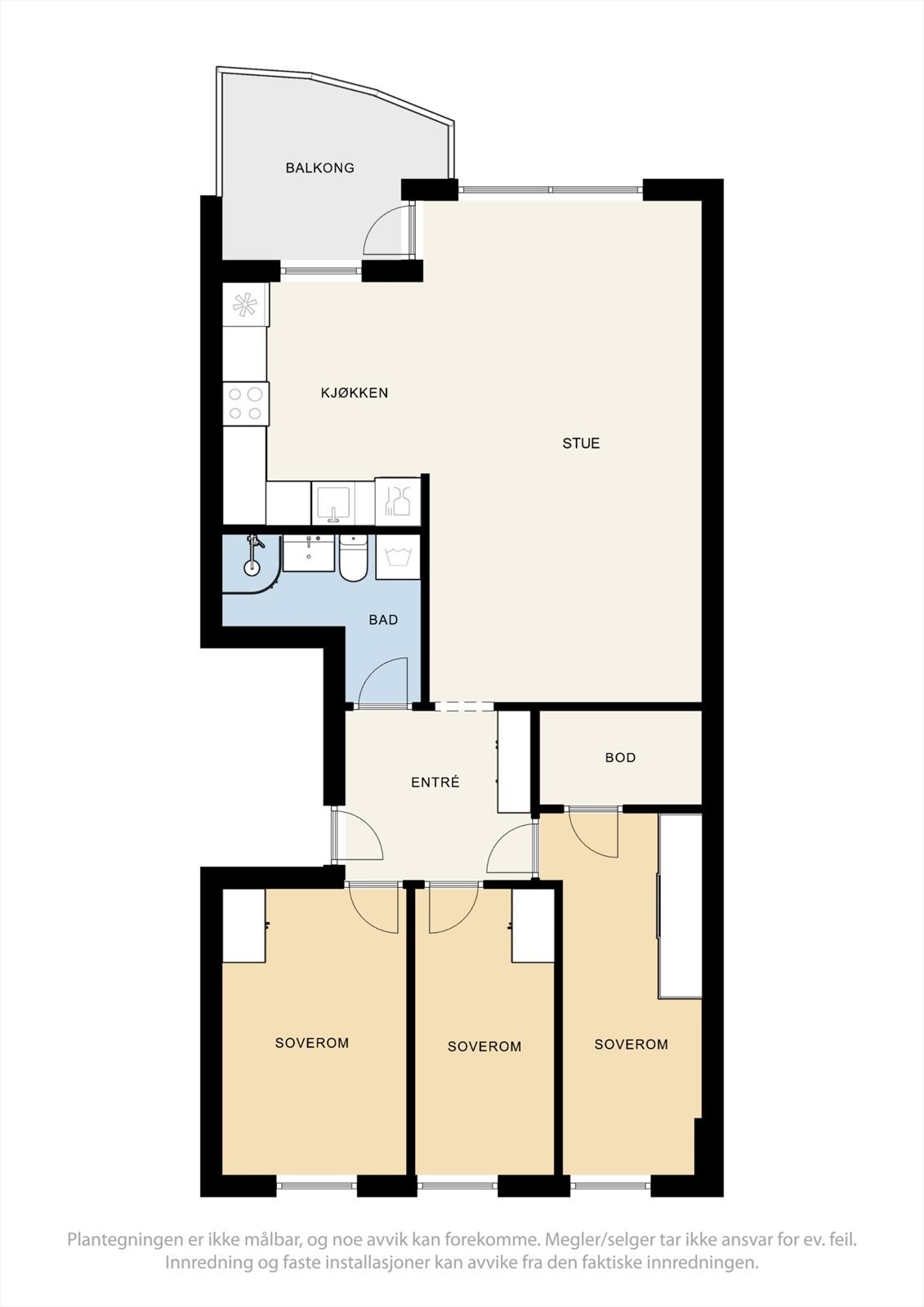 Plantegning 1. etasje Galleribilde