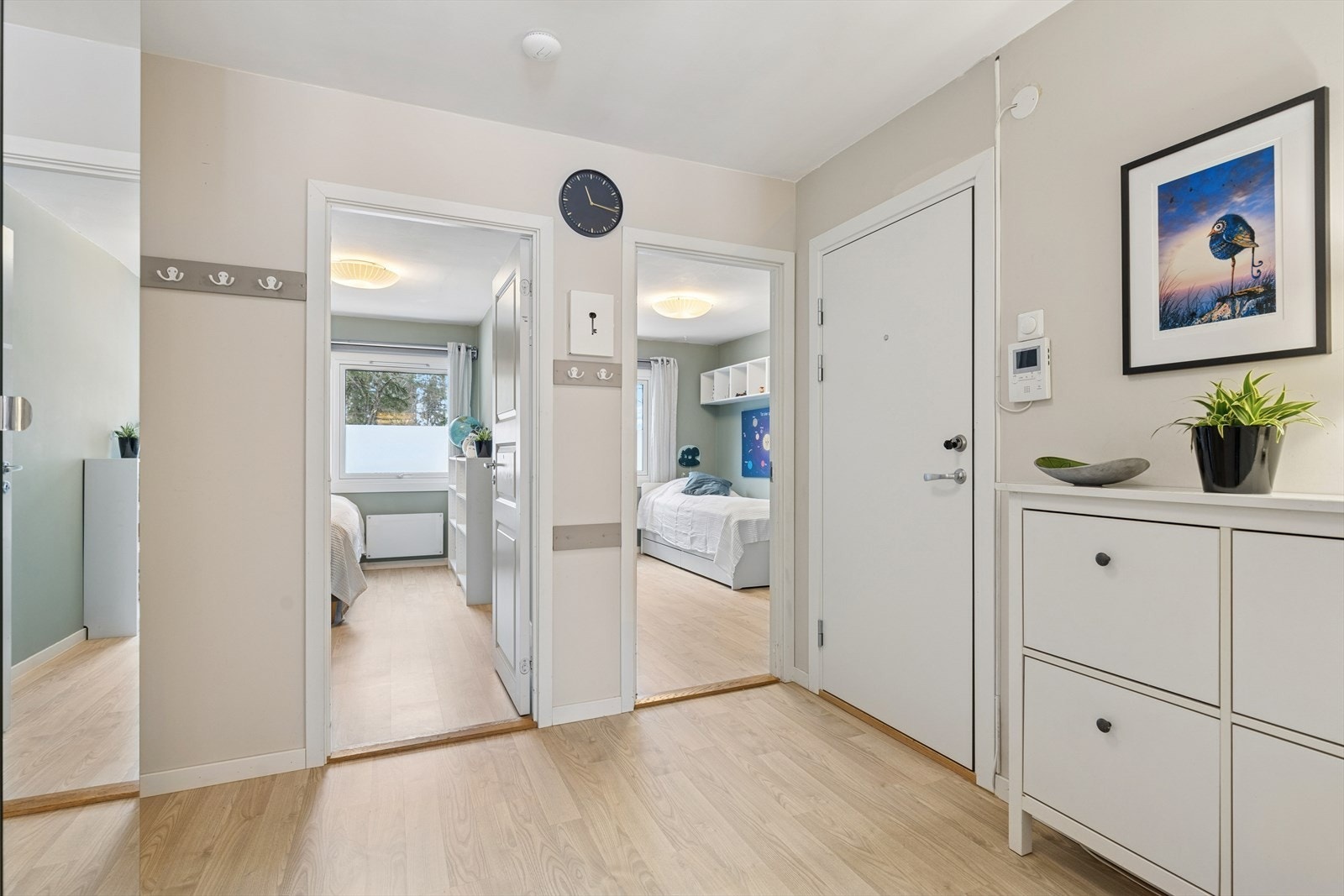 Praktisk løsning med alle soverommene ved siden av hverandre Galleribilde