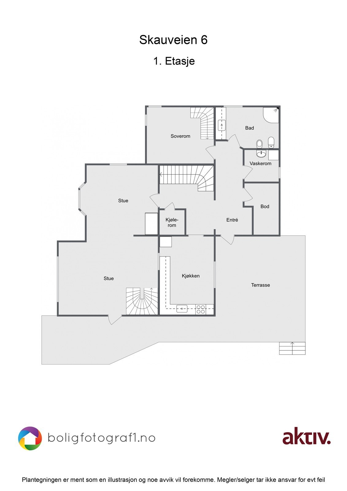 Plantegning, 1. etasje Galleribilde