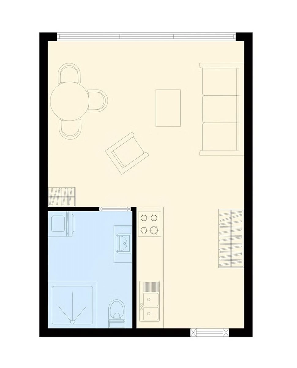 Plantegning av leiligheten Galleribilde