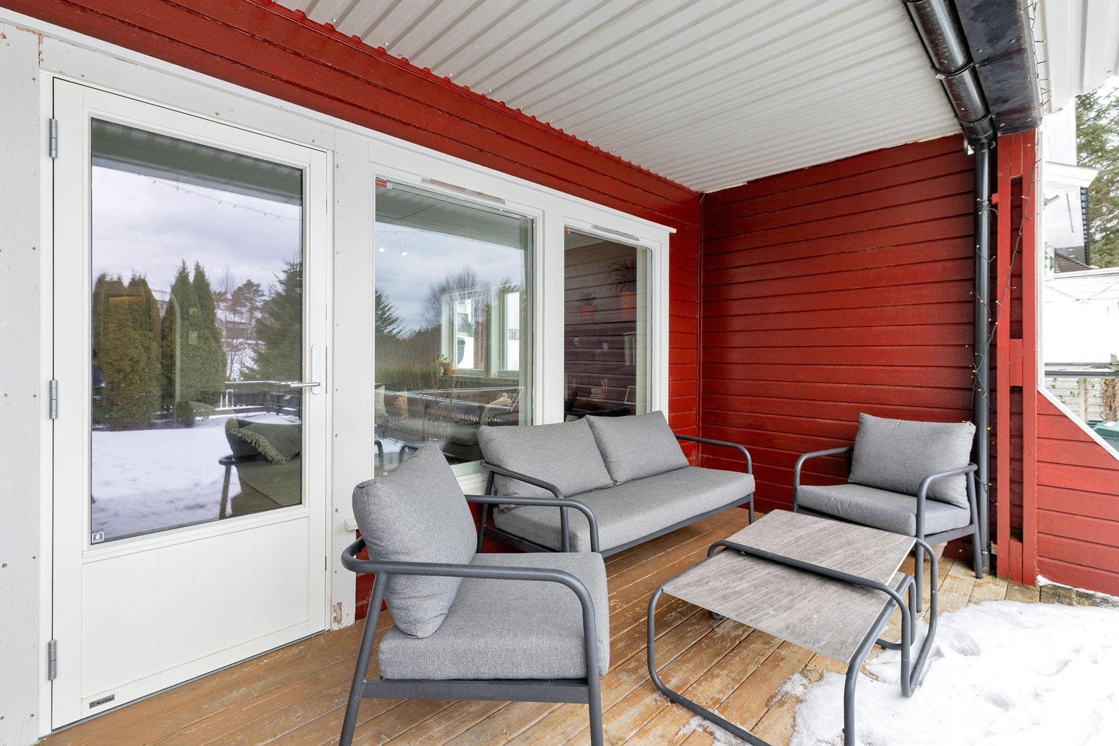 Fin overbygget terrasse. Galleribilde