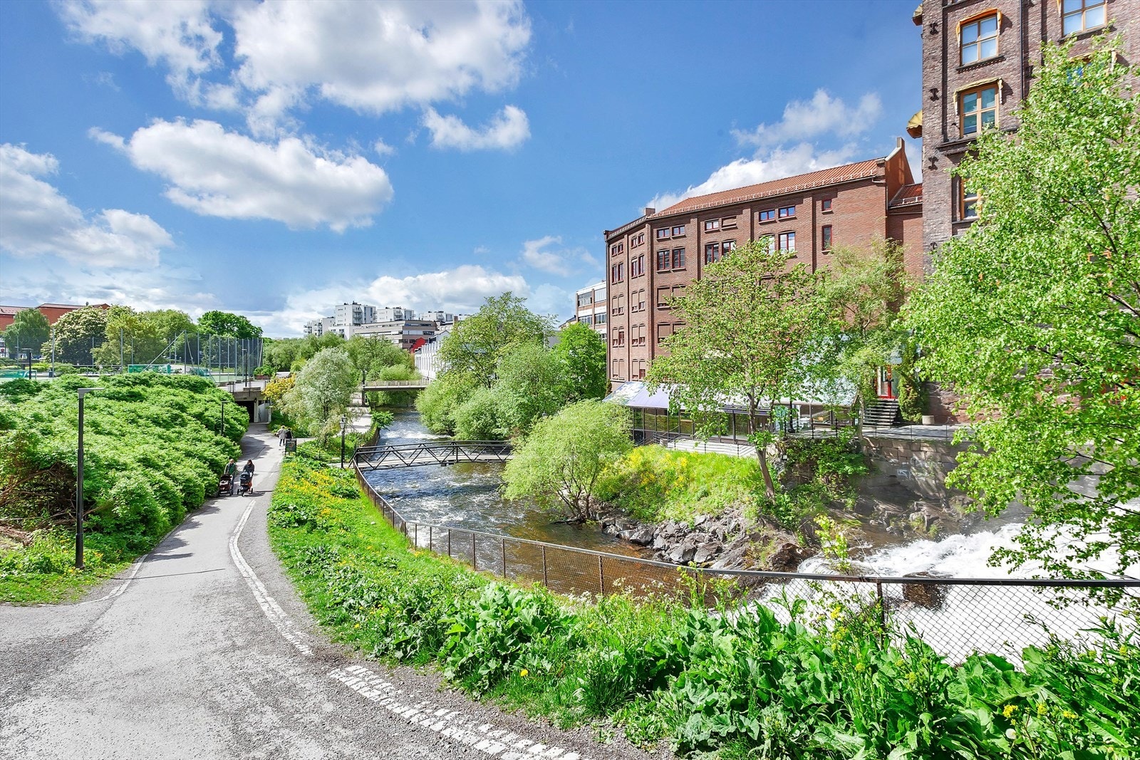 Umiddelbar nærhet til urbane og frodige turstier. Servicetilbud, Caféer, fotballbaner og Akerselva som nærmeste nabo! Galleribilde