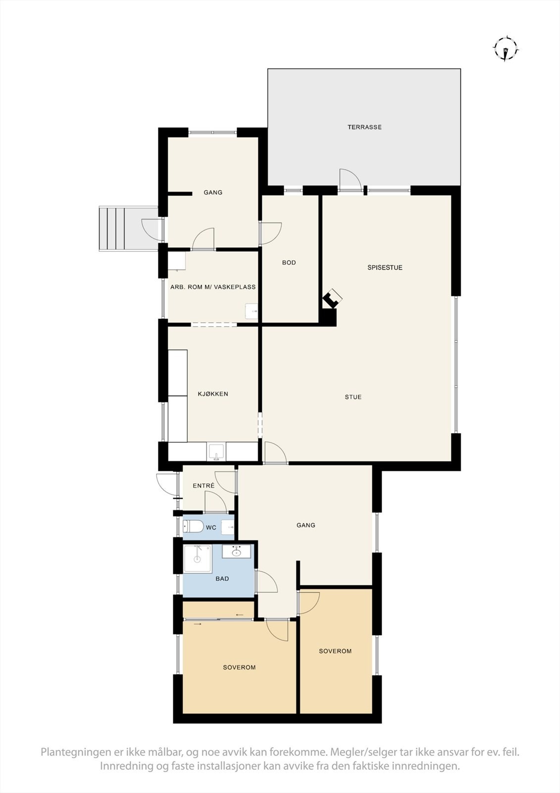 Plantegning 1. etasje. Galleribilde