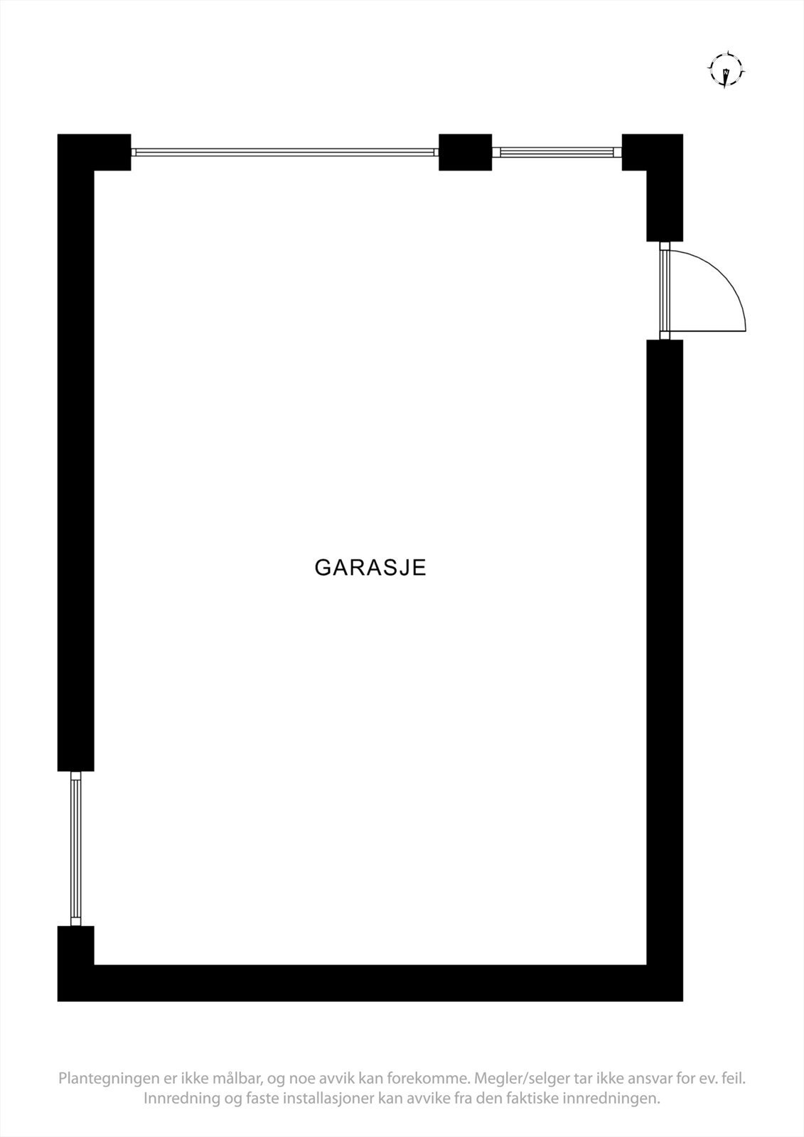 Plantegning garasje. Galleribilde