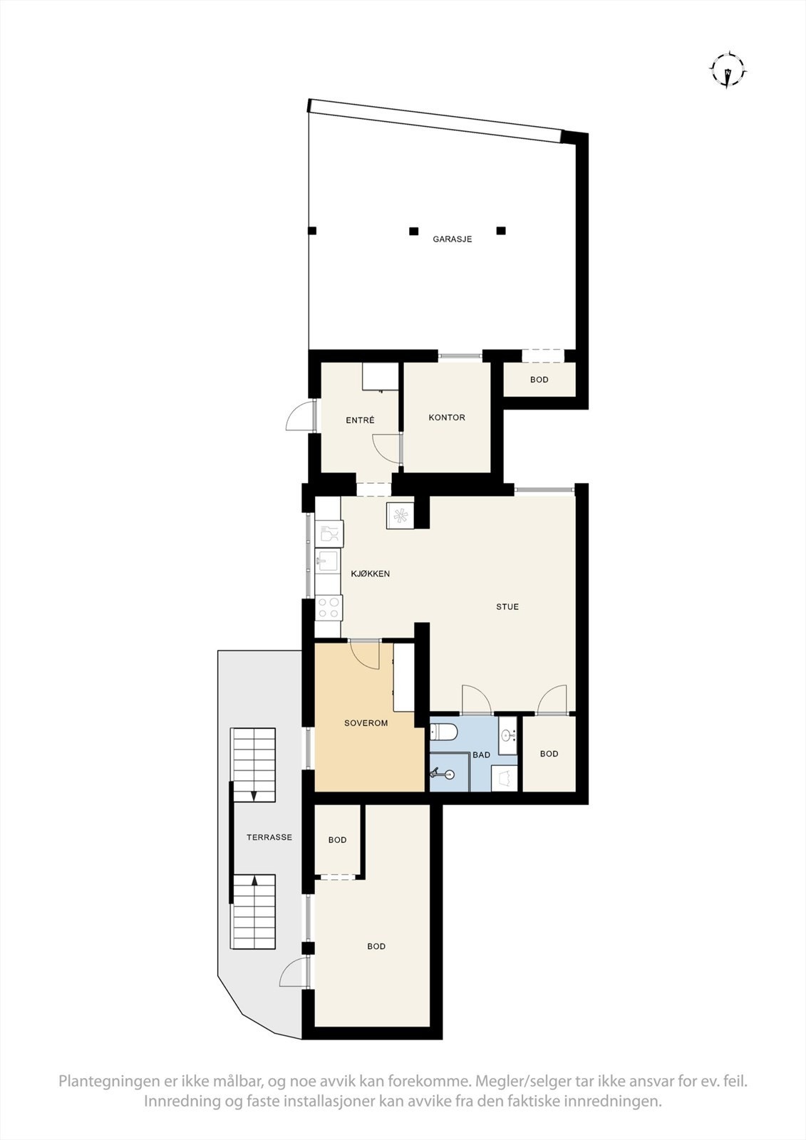 Plantegning Kjellerleilighet / Underetasje Galleribilde