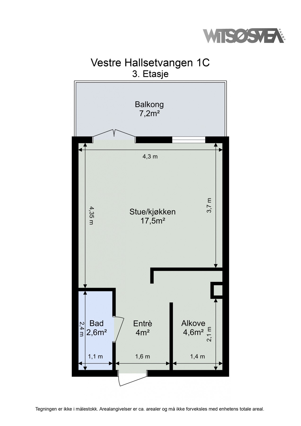 Plantegning av leiligheten. Galleribilde