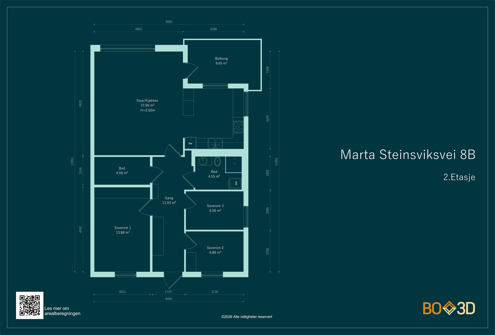 Marta Steinsviks vei 8B - 2.etasje Galleribilde