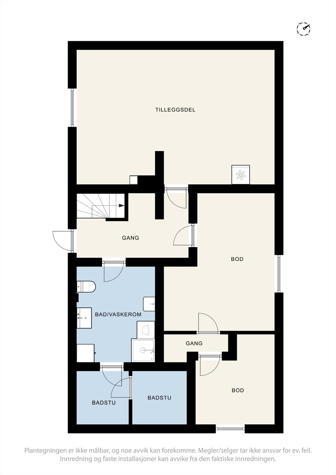 Plantegning kjeller. Galleribilde