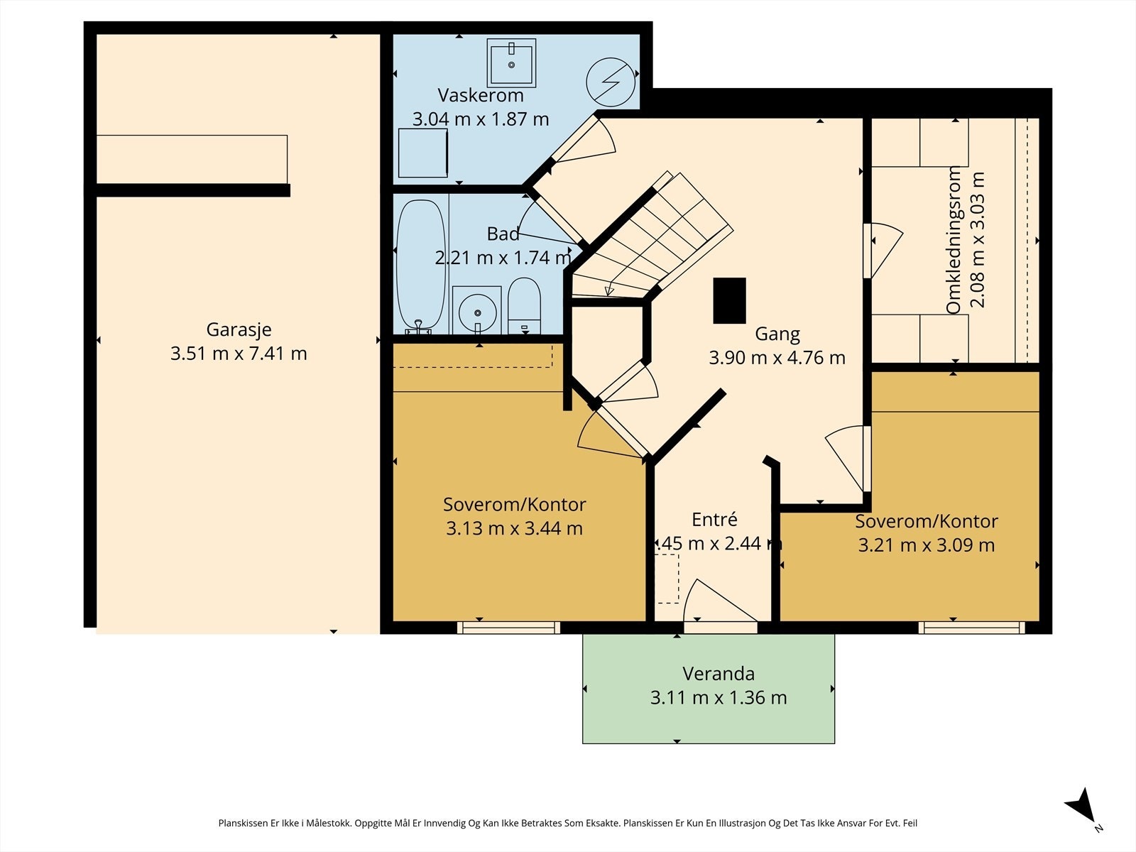 Plantegning underetasje Galleribilde