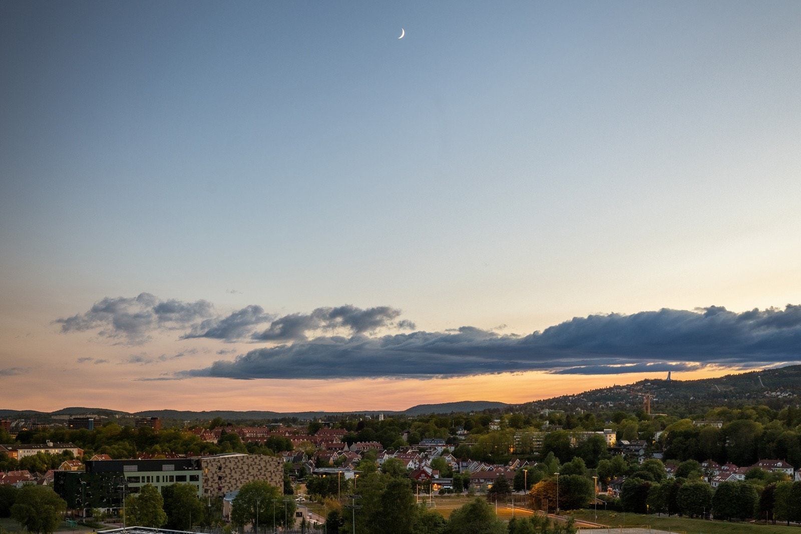 Utsikt fra felles takterrasse. Galleribilde