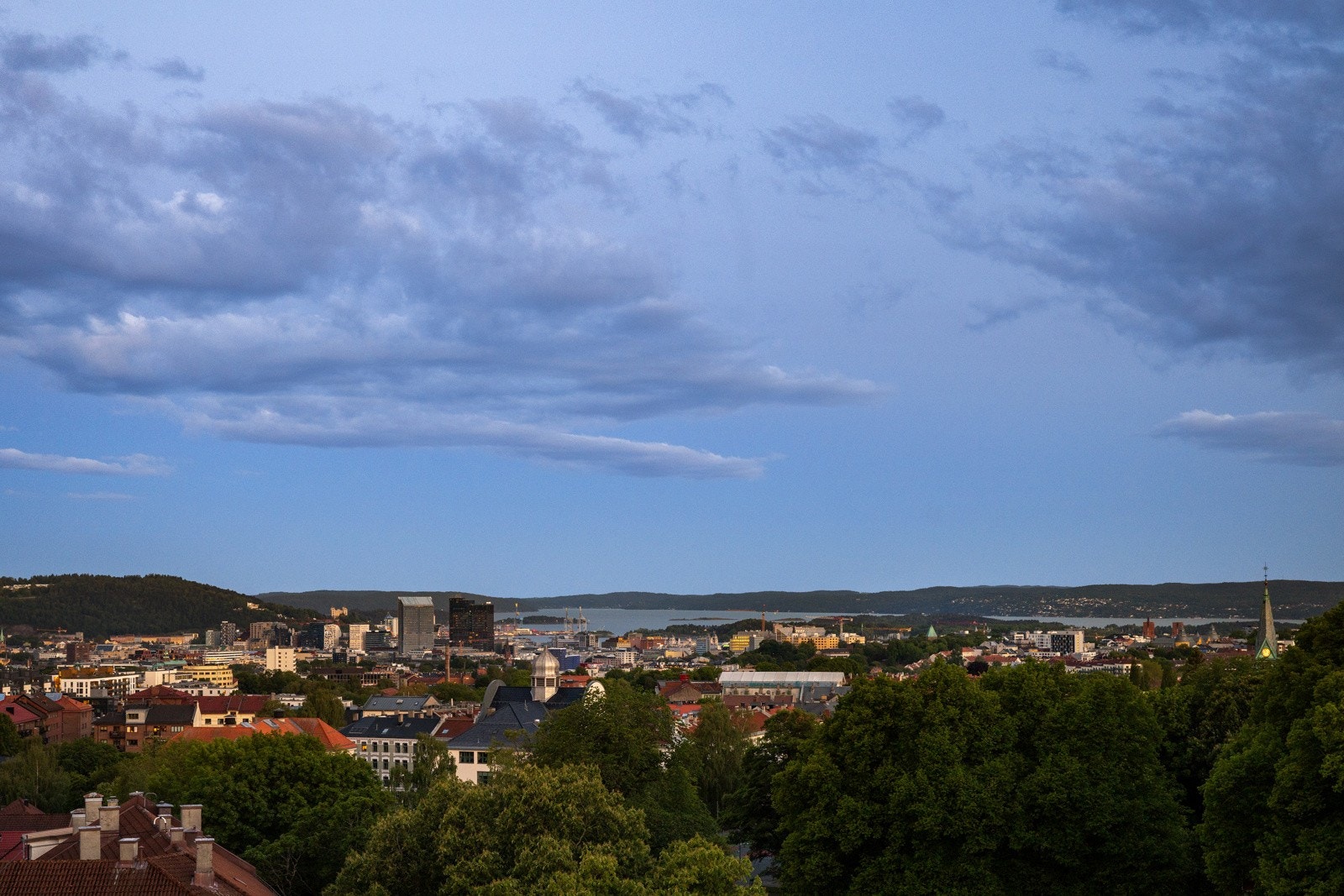 Utsikt fra felles takterrasse. Galleribilde